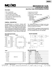 MX26C512AMC-90 datasheet pdf Macronix International