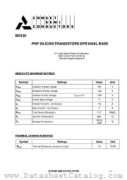 BDX20 datasheet pdf Comset Semiconductors