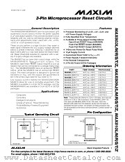 MAX809JEXR-T10 datasheet pdf MAXIM - Dallas Semiconductor