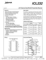 ICL232MJE datasheet pdf Intersil
