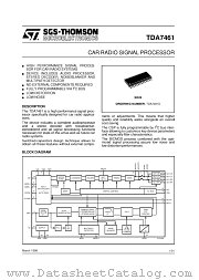 TDA7461D datasheet pdf ST Microelectronics