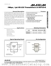MAX3189EUT-T datasheet pdf MAXIM - Dallas Semiconductor