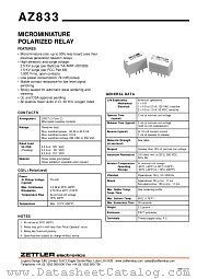 AZ833S1-4.5DE datasheet pdf ZETTLER electronics