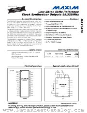MAX9476 datasheet pdf MAXIM - Dallas Semiconductor