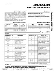 MAX2291NCDMAEVKIT datasheet pdf MAXIM - Dallas Semiconductor