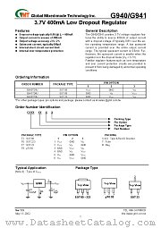 G941T86B datasheet pdf Global Mixed-mode Technology