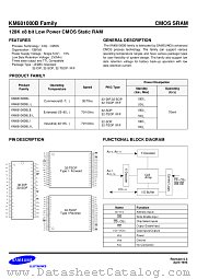 KM681000BLRE-10 datasheet pdf Samsung Electronic