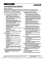 AM79C975 datasheet pdf Advanced Micro Devices