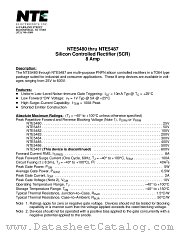 NTE5485 datasheet pdf NTE Electronics