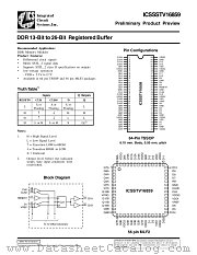 ICSSSTV16859YK datasheet pdf Integrated Circuit Systems
