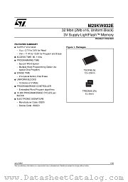 M29KW032E90ZA1T datasheet pdf ST Microelectronics