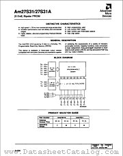 AM27S31A datasheet pdf Advanced Micro Devices