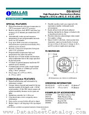 DS1921 datasheet pdf MAXIM - Dallas Semiconductor