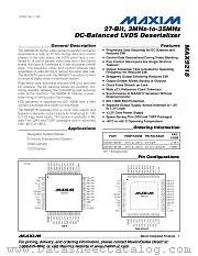 MAX9218ETM datasheet pdf MAXIM - Dallas Semiconductor