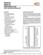 IC80C52-24PL datasheet pdf Integrated Circuit Solution Inc