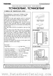 TC74HC670 datasheet pdf TOSHIBA