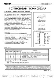 TC74HC592 datasheet pdf TOSHIBA