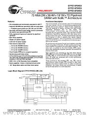 CY7C1470V33-167BZI datasheet pdf Cypress