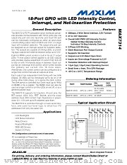 MAX7314AEG datasheet pdf MAXIM - Dallas Semiconductor