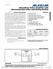 MAX9505 datasheet pdf MAXIM - Dallas Semiconductor
