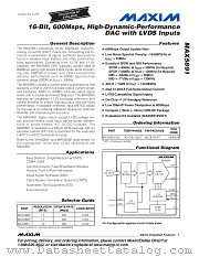 MAX5891 datasheet pdf MAXIM - Dallas Semiconductor