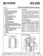 ICL232MJE datasheet pdf Harris Semiconductor