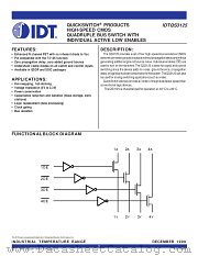 IDTQS3125S1 datasheet pdf IDT