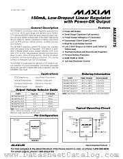 MAX8875EUK50-T datasheet pdf MAXIM - Dallas Semiconductor