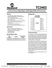 TC3402VQR datasheet pdf Microchip