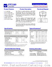 FP2189-PCB900S datasheet pdf WJ Communications