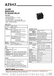 AZ942-1CH-9D datasheet pdf ZETTLER electronics