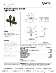 OPB816 datasheet pdf Optek Technology