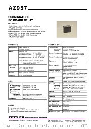 AZ957-1C-3DSE datasheet pdf ZETTLER electronics