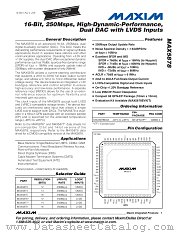MAX5874 datasheet pdf MAXIM - Dallas Semiconductor