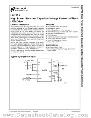 LM2753SDX datasheet pdf National Semiconductor