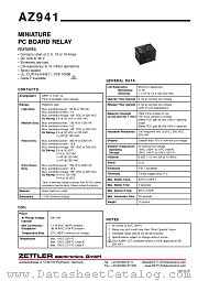 AZ941-1CT-48D datasheet pdf ZETTLER electronics