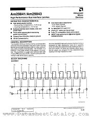 AM29843 datasheet pdf Advanced Micro Devices
