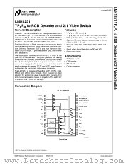 LMH1251MTX datasheet pdf National Semiconductor