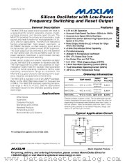 MAX7378CRTP datasheet pdf MAXIM - Dallas Semiconductor