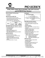 PIC12CE673-04/JW datasheet pdf Microchip
