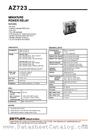 AZ723-2A-230A datasheet pdf ZETTLER electronics