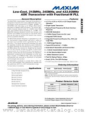 MAX7030-ATJ datasheet pdf MAXIM - Dallas Semiconductor