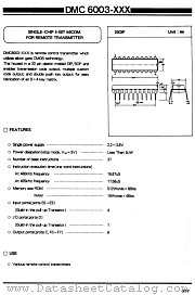DMC6003 datasheet pdf Daewoo Semiconductor