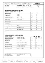 BSM75GB60DLC datasheet pdf Eupec GmbH