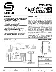 STK15C68-P25I datasheet pdf SIMTEK