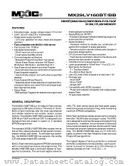 MX29LV160BBMC-70 datasheet pdf Macronix International