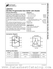 LMH6704MF datasheet pdf National Semiconductor