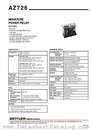 AZ726-1A-230A datasheet pdf ZETTLER electronics
