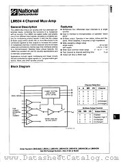 LM604AMJ datasheet pdf National Semiconductor