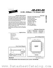 MAX1172CBH datasheet pdf MAXIM - Dallas Semiconductor